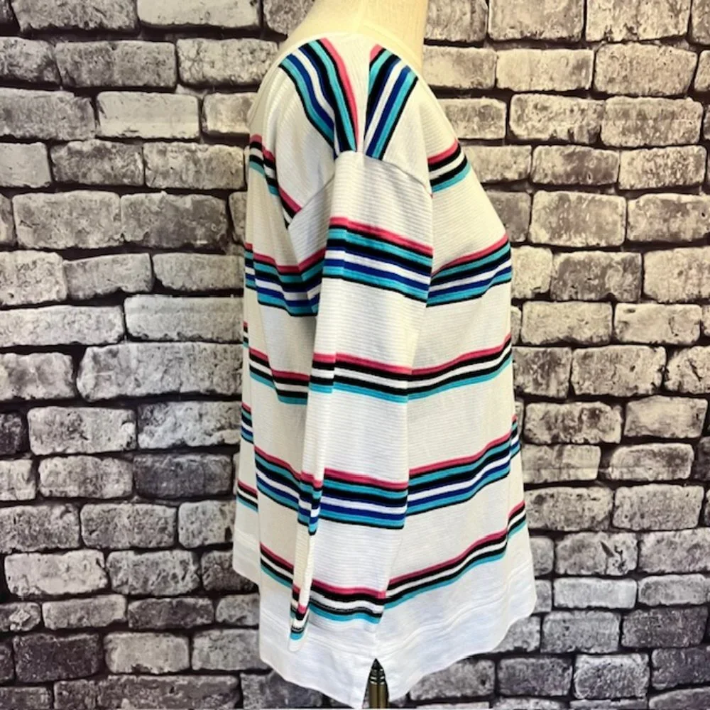 Talbots Scoop Neck 3/4 Sleeve Blouse Size Large - Picture 7 of 8